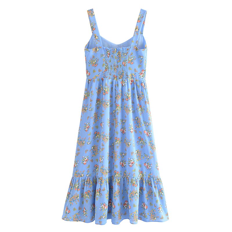 Floral Print Slim Fit Summer Cami Dress - Image 2