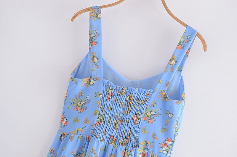 Floral Print Slim Fit Summer Cami Dress - Image 4
