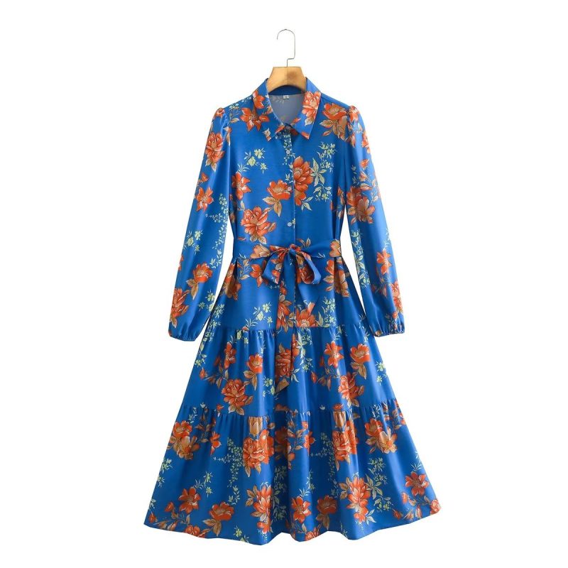 Lightweight Summer Wrap Dress with Floral Print