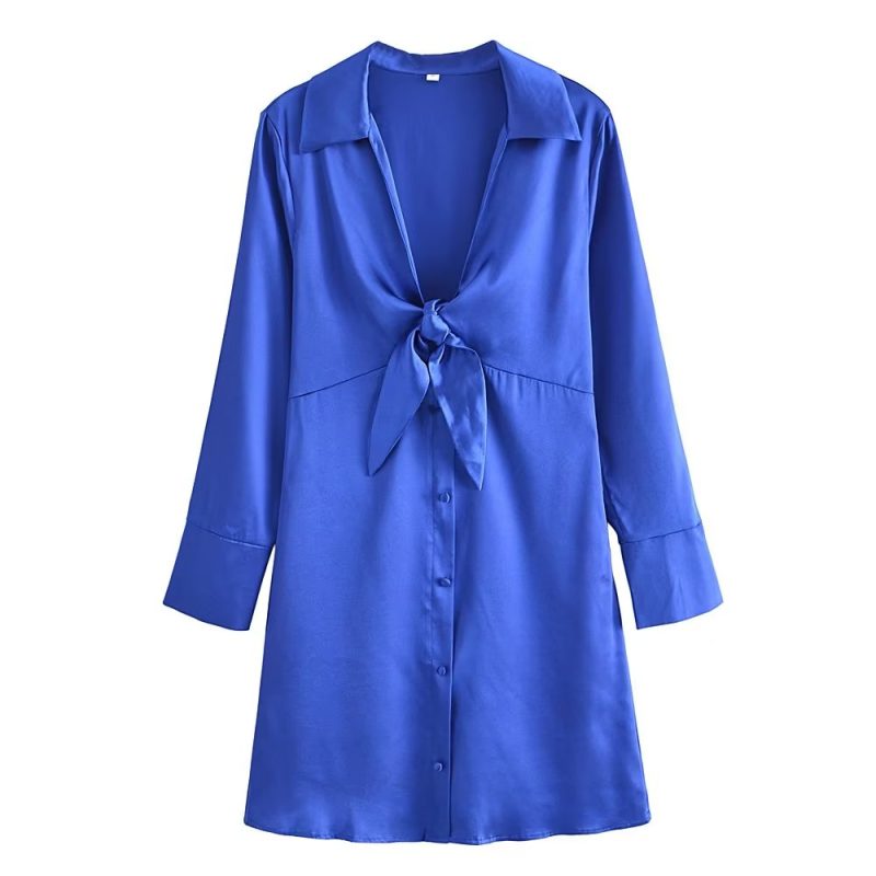 Elegant Silk Forged Textured Dress for Women - Image 4