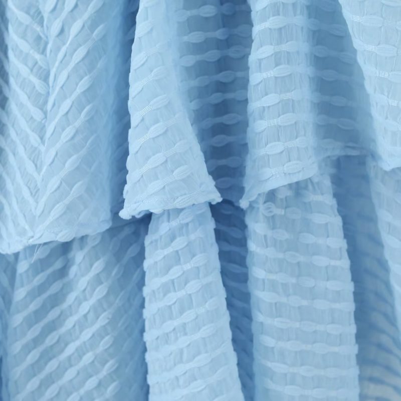 Lace Puff Sleeve Tiered Puffy Dress Women - Image 3