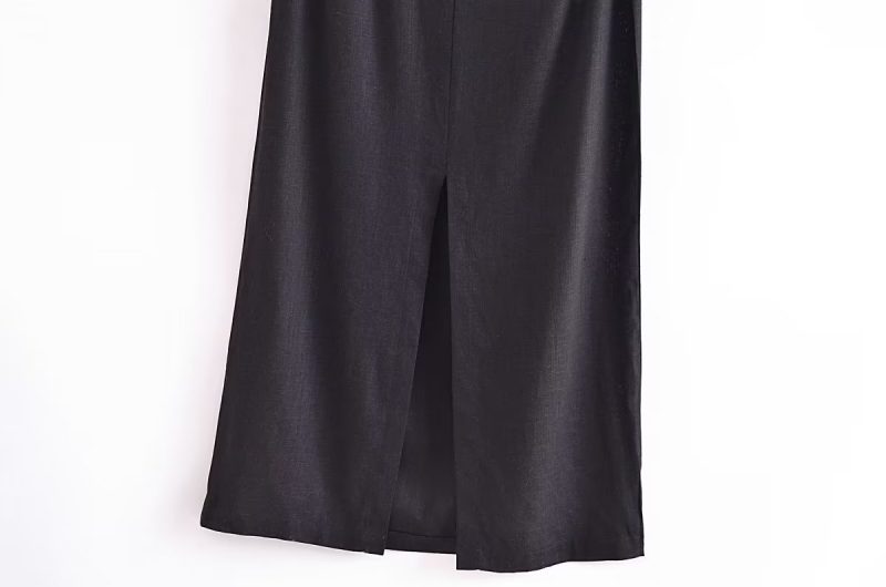 Elegant Spring Button-Up Slim Vest Dress - Image 4