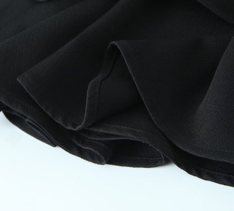 High Waist Strapless Dress with Ruffle Layers - Image 4