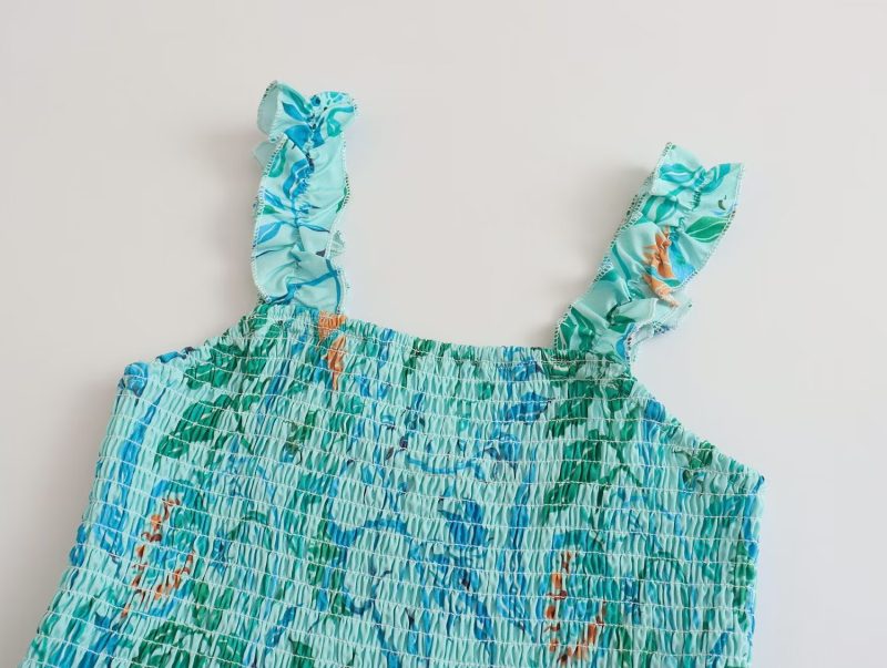 Lace Printed Tiered Cami Dress for Women - Image 3