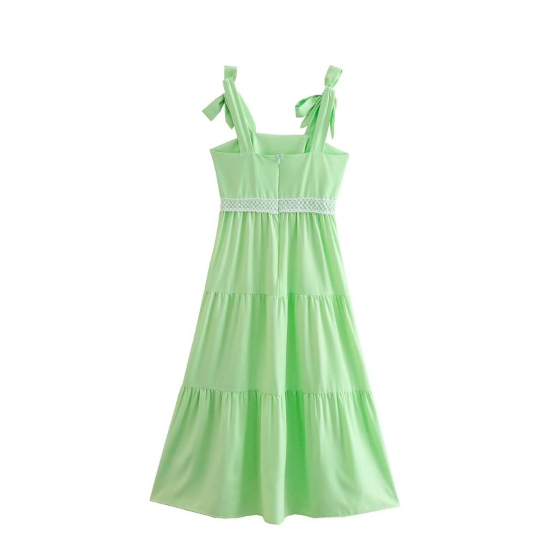 Casual Vacation Strap Tube Top Stitch Dress - Image 2