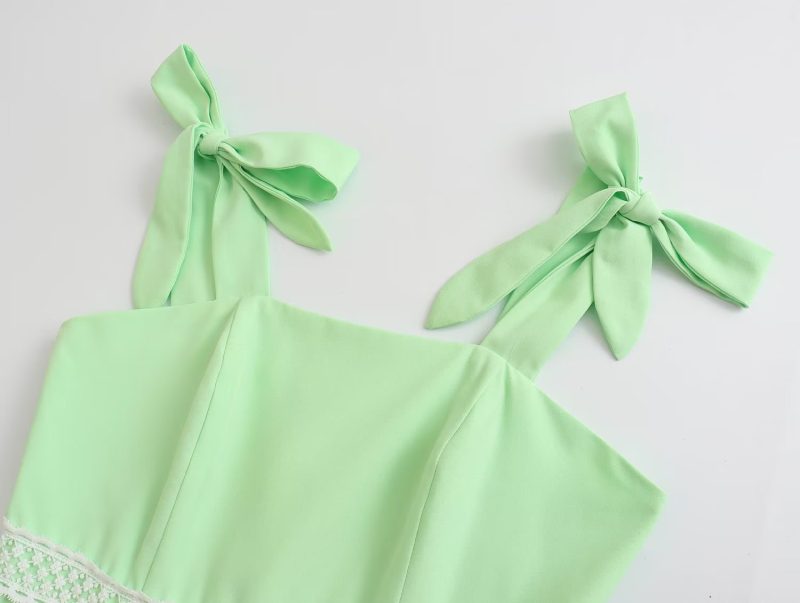 Casual Vacation Strap Tube Top Stitch Dress - Image 3