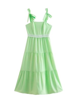 Casual Vacation Strap Tube Top Stitch Dress