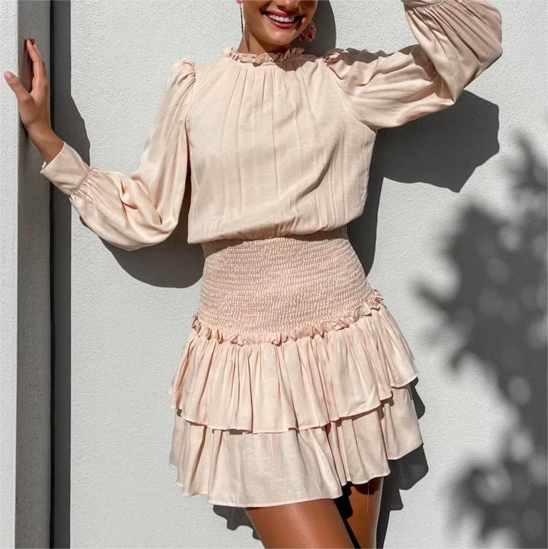 Spring Ruffled Smocked Waist Sweet Fairy Dress