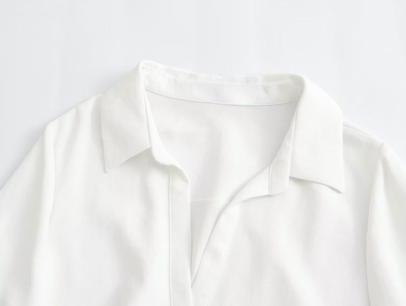 Women’s Summer Belted Button-Up Shirt Dress - Image 2