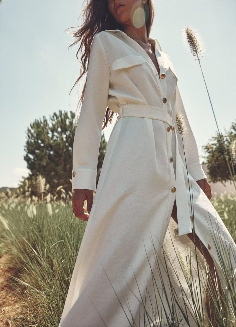 Trendy Women's Long Sleeve Collared Club Dress - Image 3