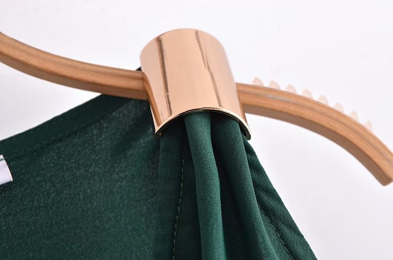 Elegant Asymmetric Dress with Metal Tint Ornament - Image 4