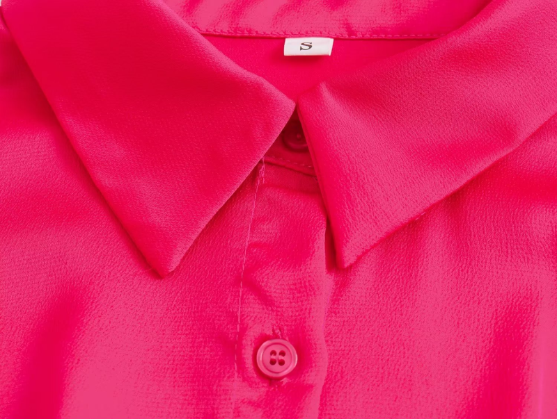 Draped Waist Trimming A-Line Shirt Dress Women - Image 3