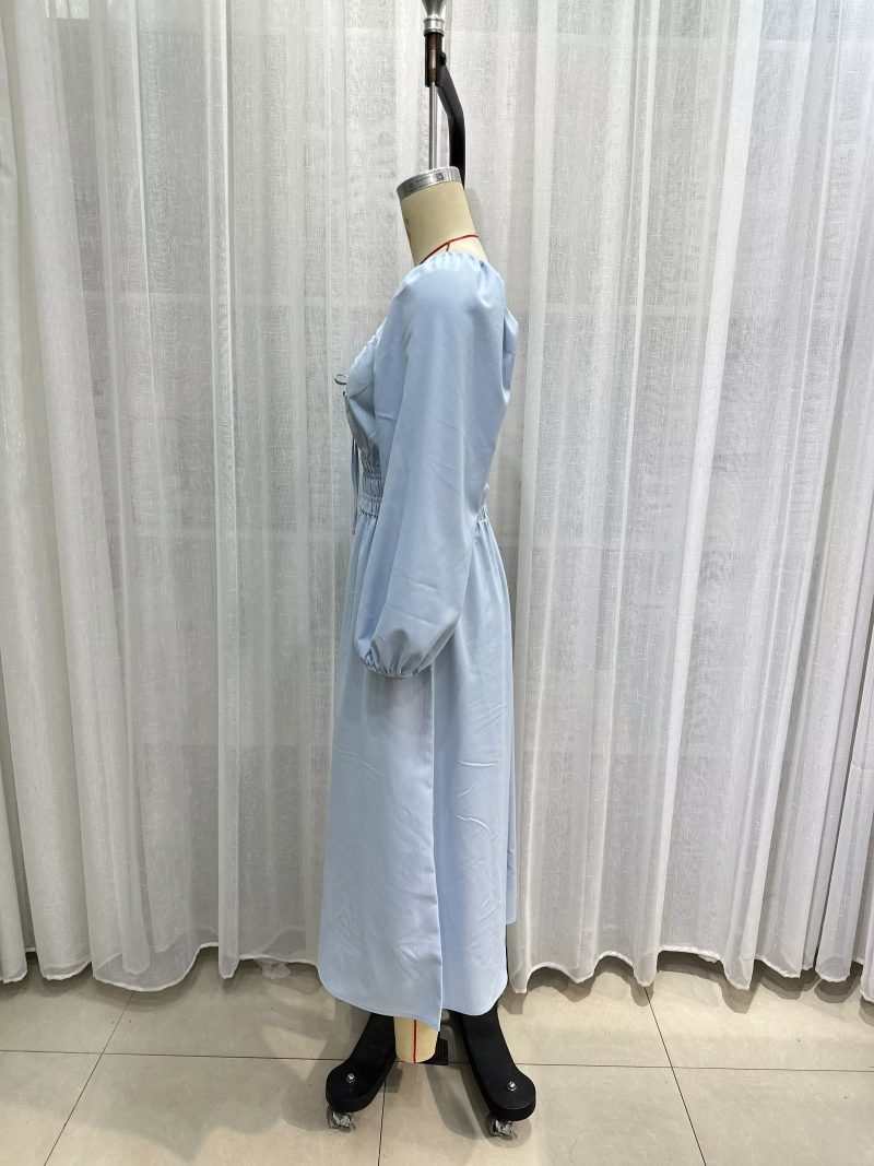 Elegant French Style Cotton Linen Summer Dress - Image 4