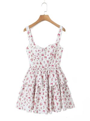 Printed Slimming Slip Dress for Spring Days