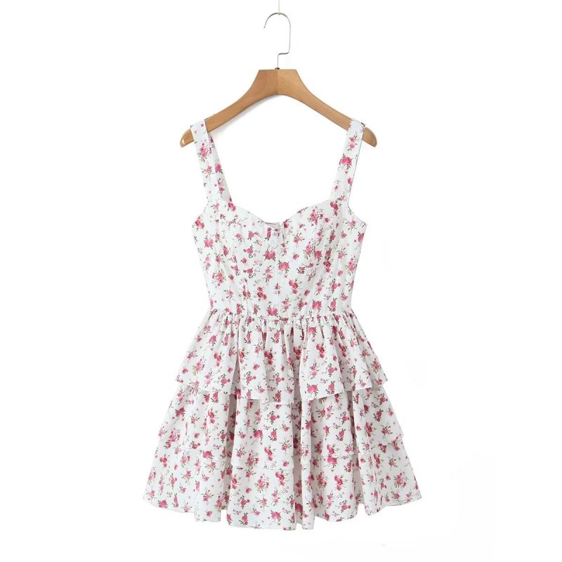 Printed Slimming Slip Dress for Spring Days