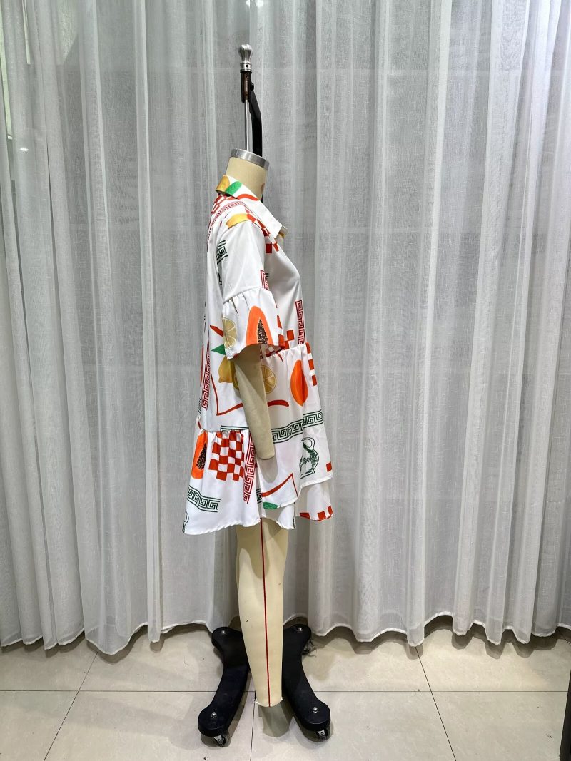 Stylish Printed Button Down Shirt Dress - Image 2