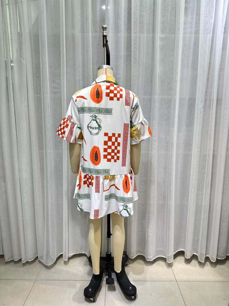 Stylish Printed Button Down Shirt Dress - Image 3