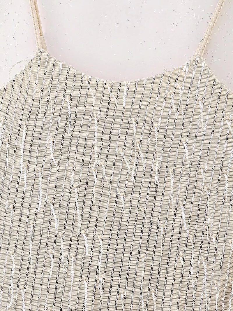 Strap Backless Sequin Nightclub Party Dress - Image 2