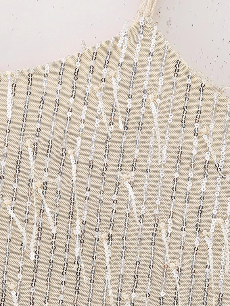 Strap Backless Sequin Nightclub Party Dress - Image 3
