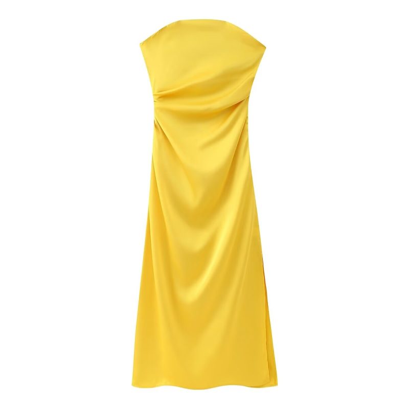 Winter Slim Fit Backless Tube Top Dress