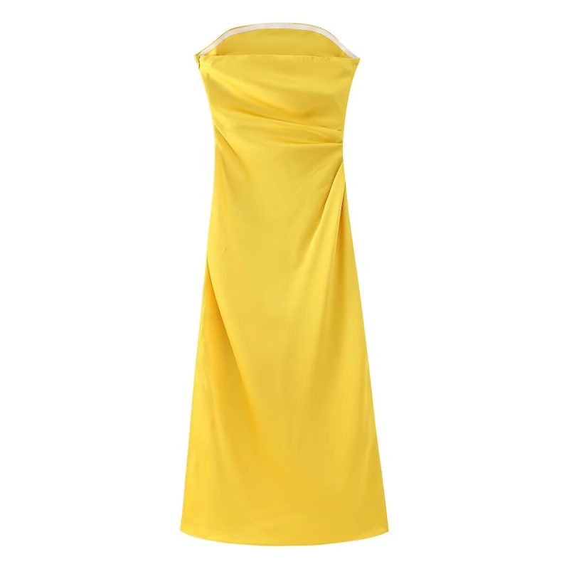 Winter Slim Fit Backless Tube Top Dress - Image 2