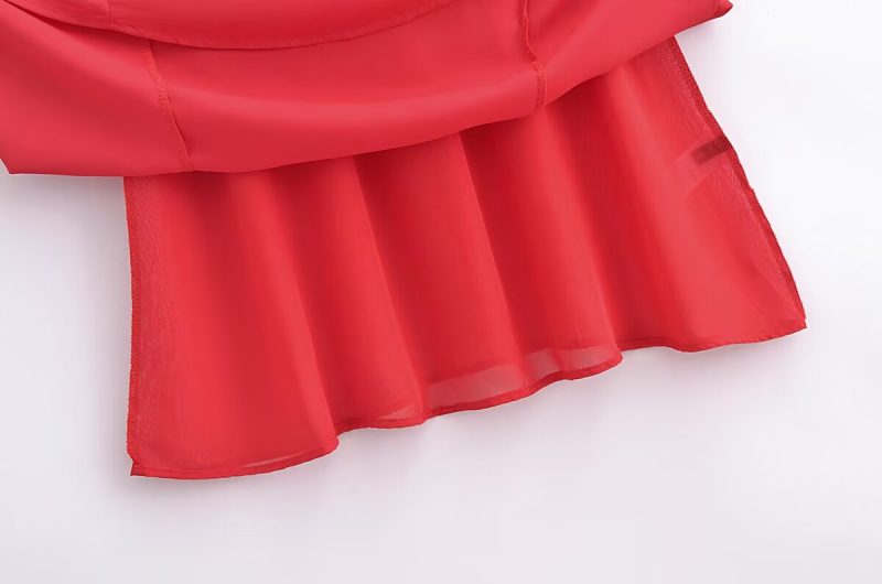 French Backless Lace-Up Bow Suspender Dress - Image 4