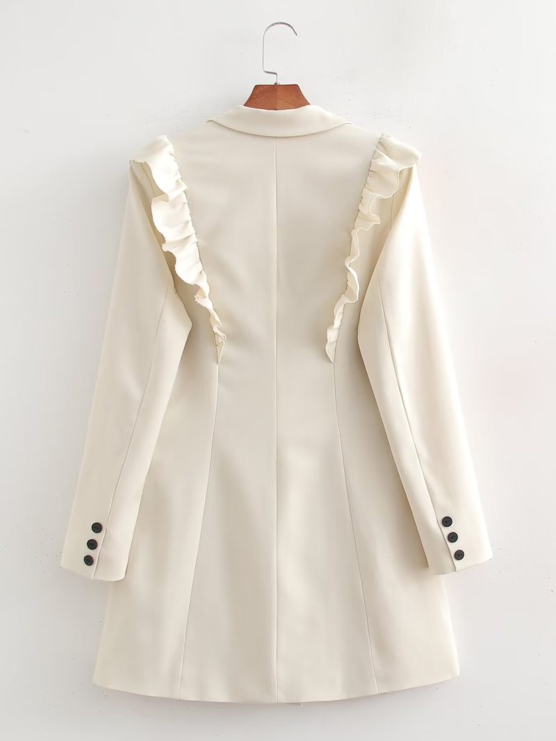 Women’s Winter Ruffled Loose Fit Casual Dress - Image 2