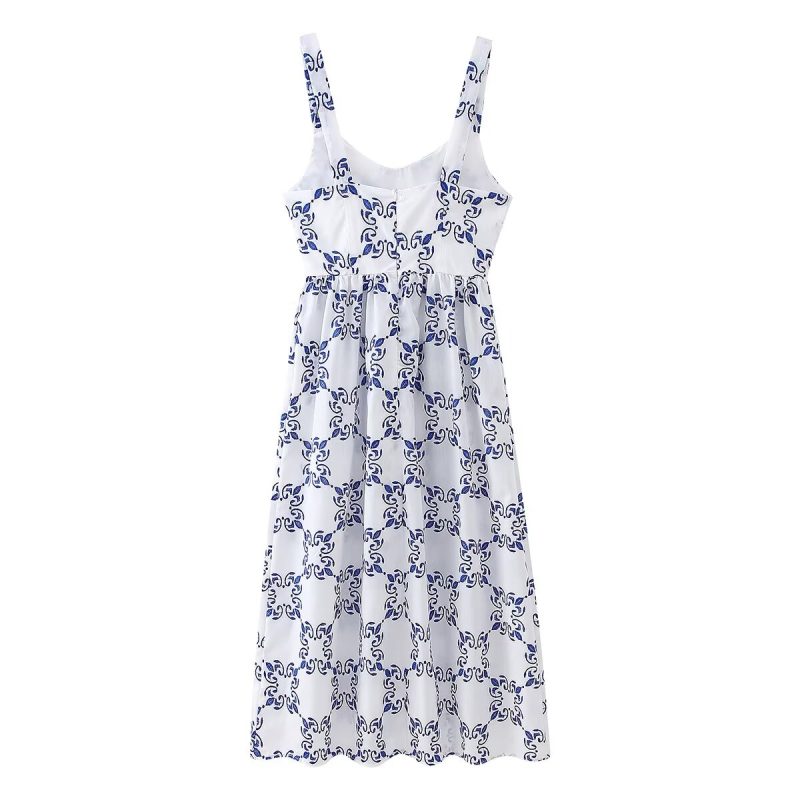 Breathable French Embroidery Slim Fit Evening Maxi Dress - Image 2