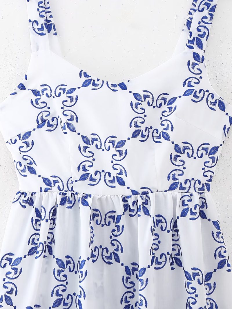 Breathable French Embroidery Slim Fit Evening Maxi Dress - Image 4