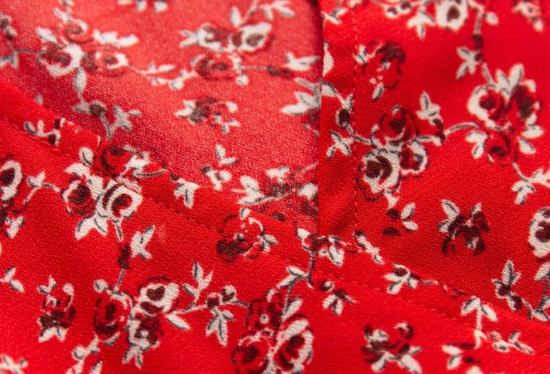 Spring Casual Floral Waist Tie Short Dress - Image 3