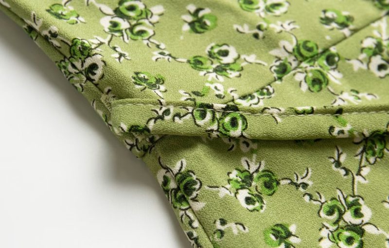 French V-Neck Floral Wrap Tea Dress - Image 5
