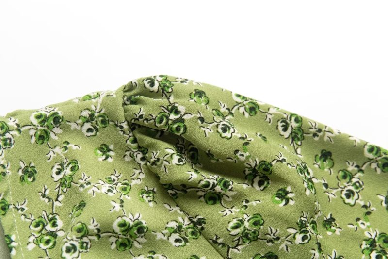 French V-Neck Floral Wrap Tea Dress - Image 6