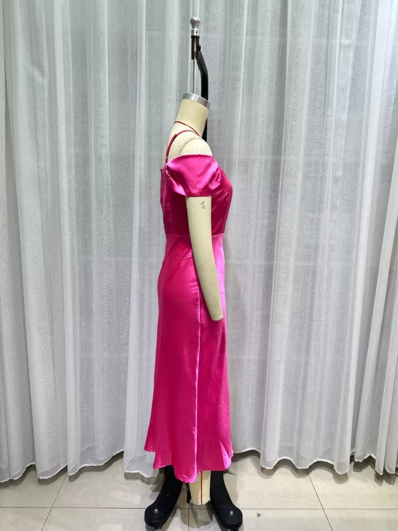Flowy Spring Dress with Waist Strap Detail - Image 3