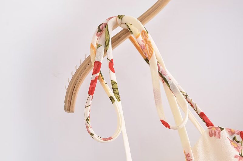 Vintage Floral Sexy Slit Summer Dress - Image 3
