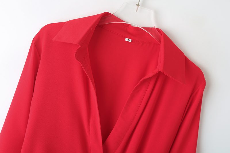 Chic Spring Red Tie Waist Maxi Dress - Image 3