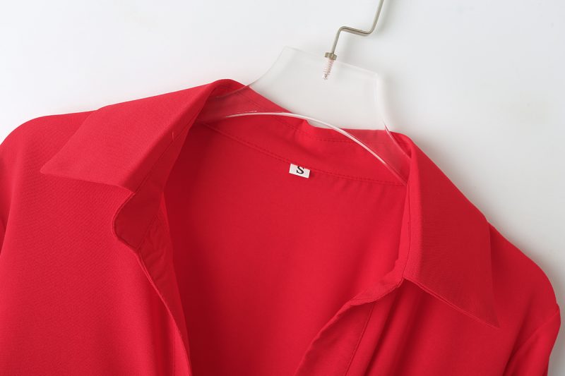 Chic Spring Red Tie Waist Maxi Dress - Image 4