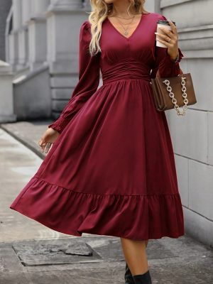New Long Sleeve Dress for Spring Autumn