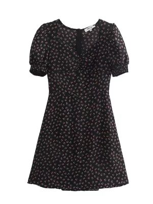 Casual Square Collar Short T-Shirt Dress Women