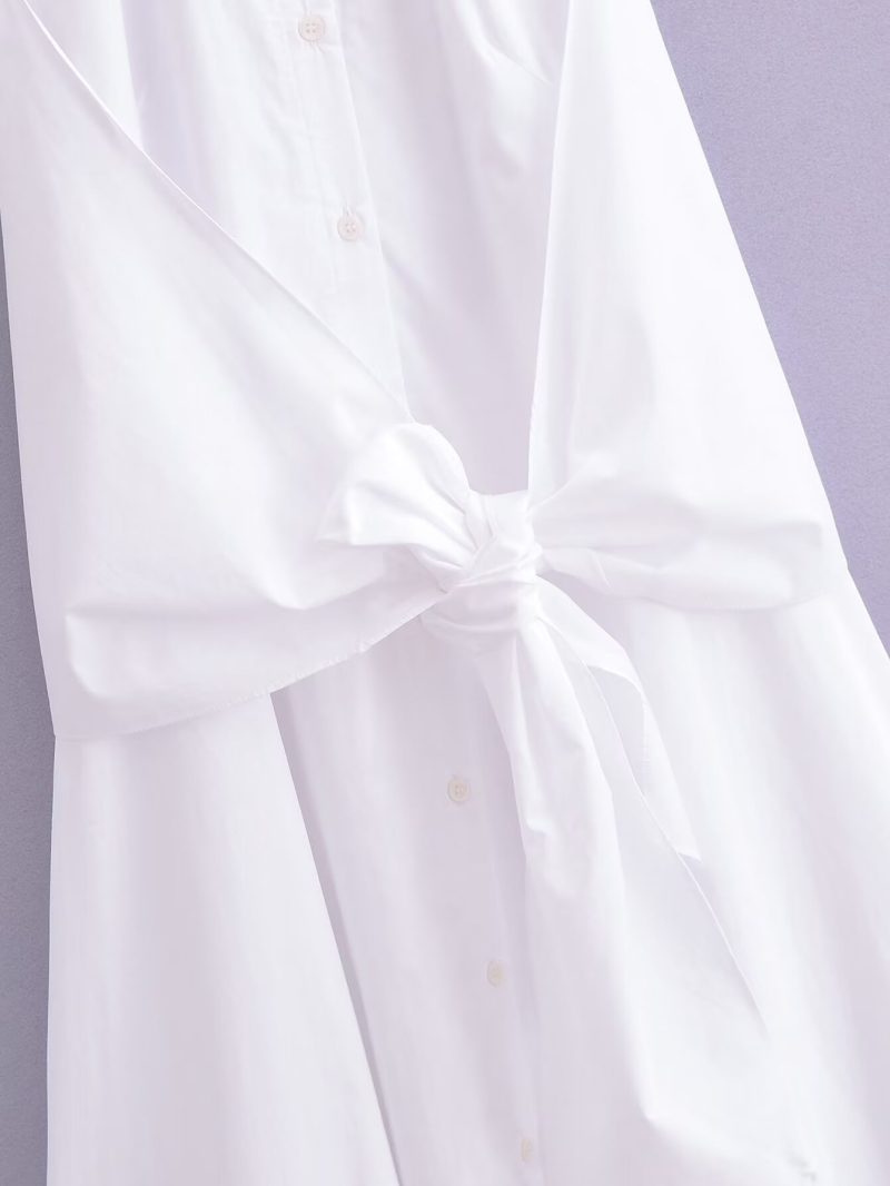 Relaxed Fit Poplin Shirt Dress – Women - Image 3