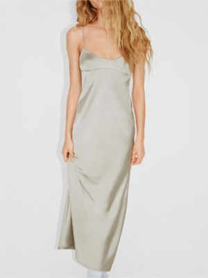 Slim Fit Spring Midi Camisole Dress