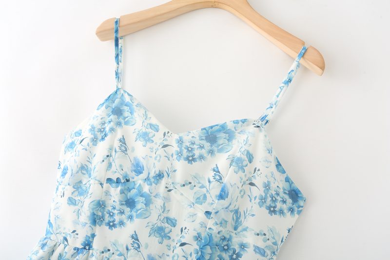 Chiffon Printed Slip Dress with Front Split - Image 3