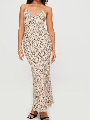 Teenage Floral Lace Dress with Strappy Style