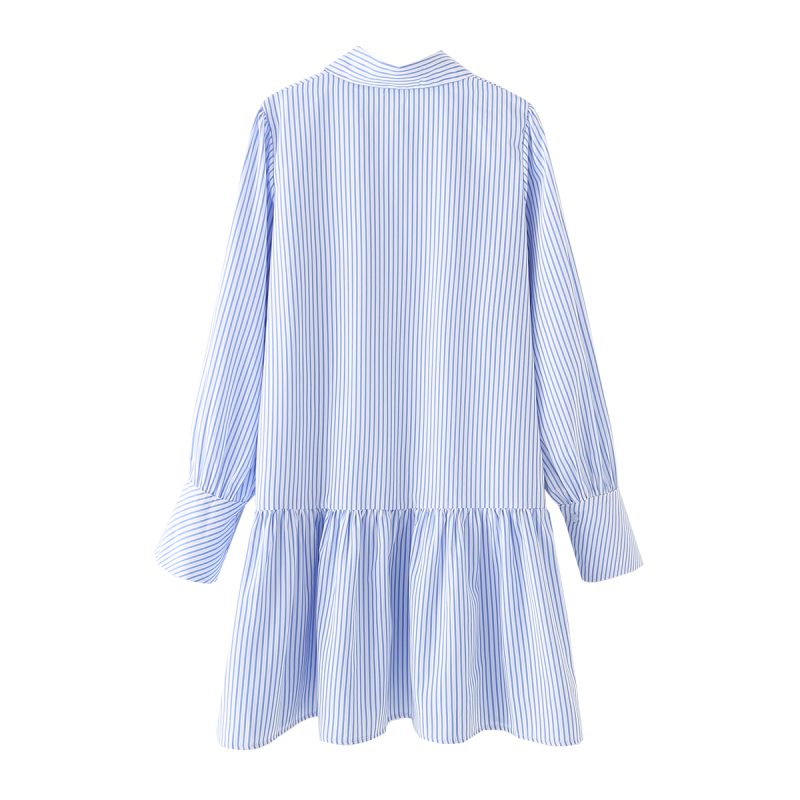 Women’s Collared Stitching Dress – Autumn Office - Image 2
