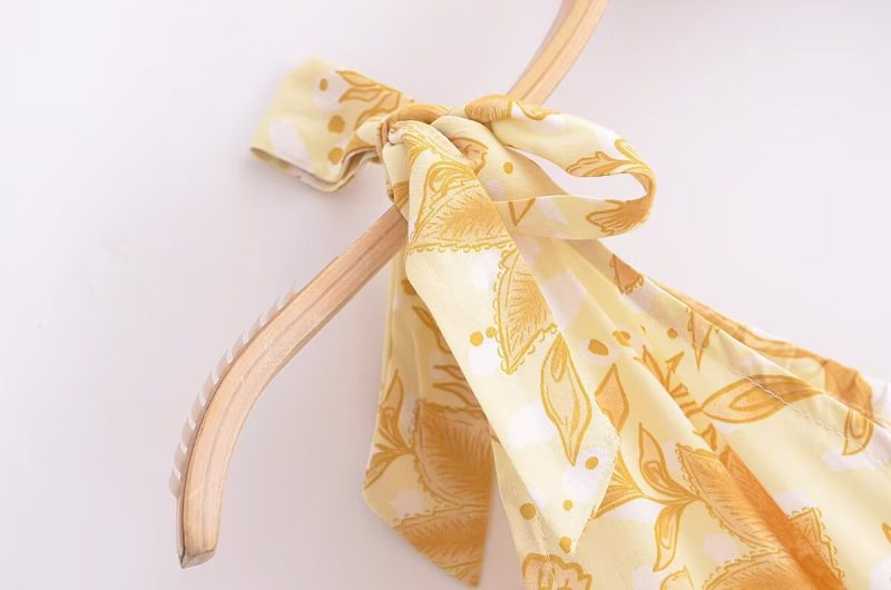 Casual Asymmetric Oblique Shoulder Printed Dress - Image 4