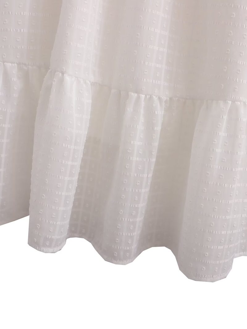French Chiffon Backless Loose Short Sleeve Dress - Image 4