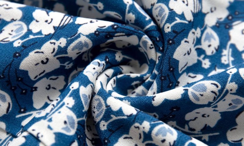 Blue Floral Maxi Dress with Puff Sleeves - Image 4