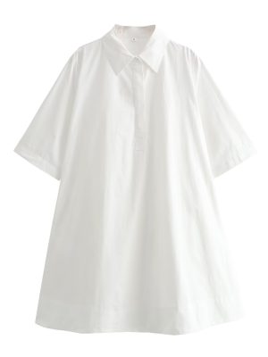 Lightweight Summer Dress with Button Front Placket
