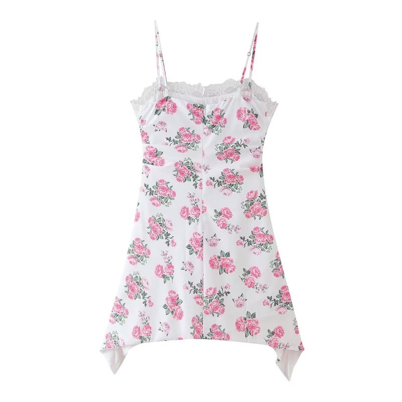Spring Floral Lace Suspender Casual Dress Women - Image 2