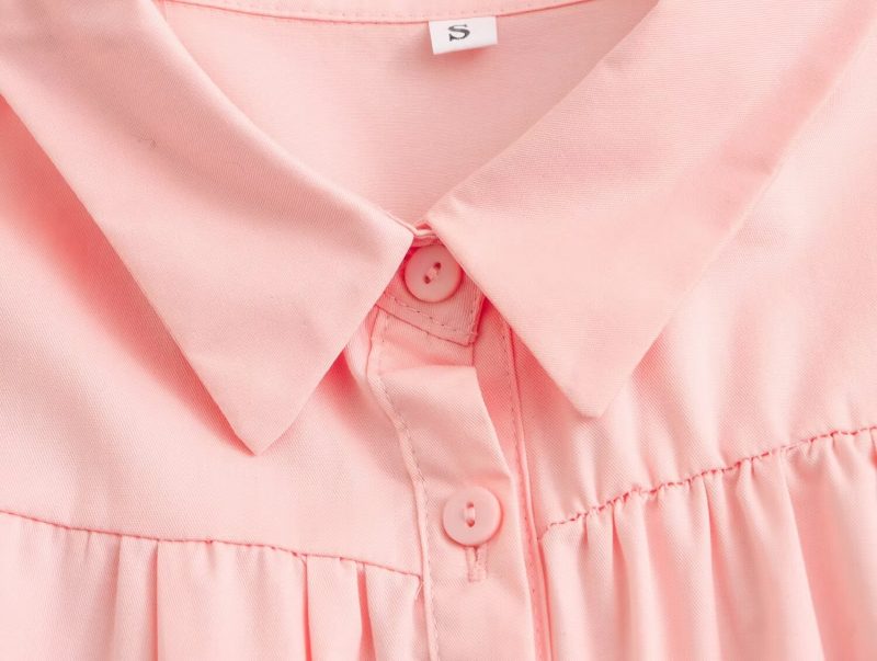 Elegant Puff Sleeve White Princess Shirt Dress - Image 4