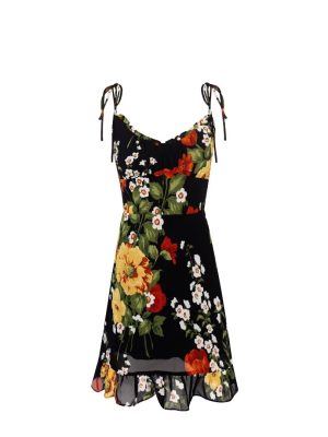 Summer French Floral Slim Fit Holiday Dress